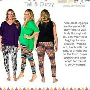 LulaRoe Tall & Curvy Leggings Red